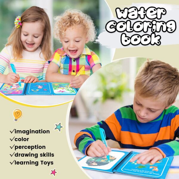 Buy 1 Get 1 Magic Water Coloring Book for Kids with Water Pens
