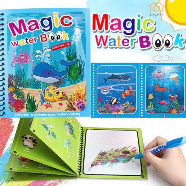 Buy 1 Get 1 Free Magic Water Coloring Book for Kids | Water Painting Book