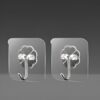 Self Adhesive Wall Mount Hooks Set of 10 Pcs Strong Waterproof Transparent Hooks for Home Organization
