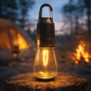 T02 Rechargeable Hanging Camping Bulb with Type C Charging Warm LED Light for Camping Emergency and Outdoor Use