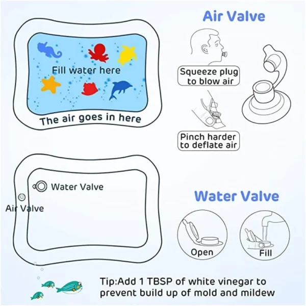 Premium Inflatable Baby Water Play Mat for Tummy Time