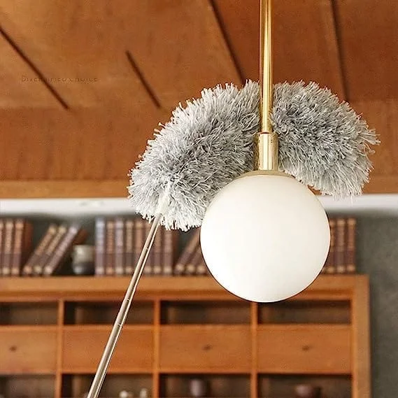 xtendable Microfiber Duster with Telescopic Stainless Steel Pole and Bendable Head