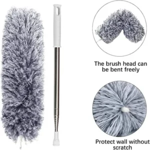 Extendable Microfiber Duster with Telescopic Pole | Bendable Cleaning Duster